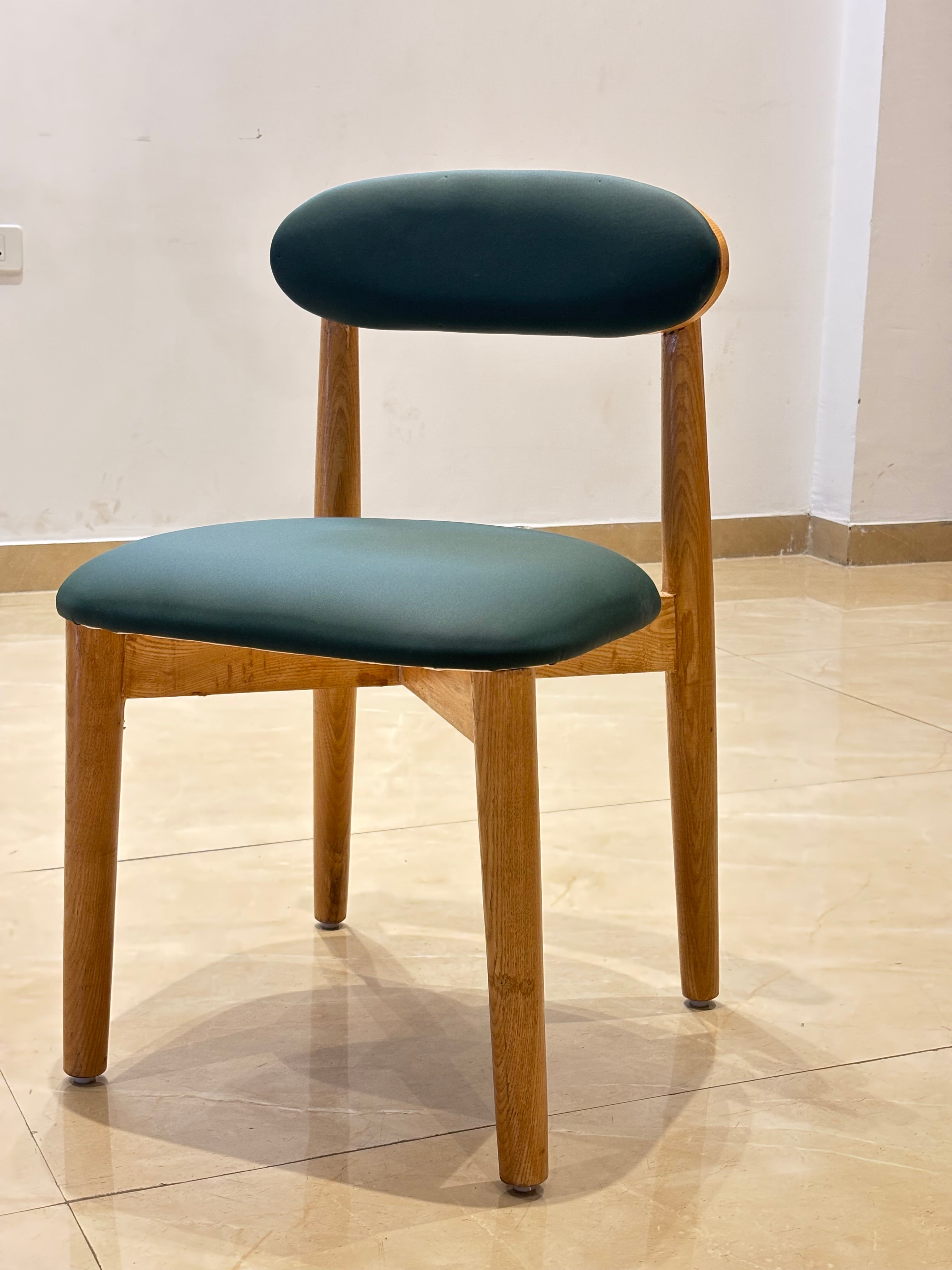 Modern Wooden Dining Chair with Upholstered Seat & Back | Stylish Accent Chair